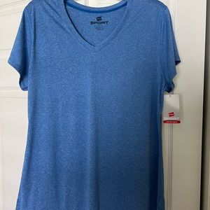 Hanes Women’s Sport tee shirt.  Color blue, size XXL